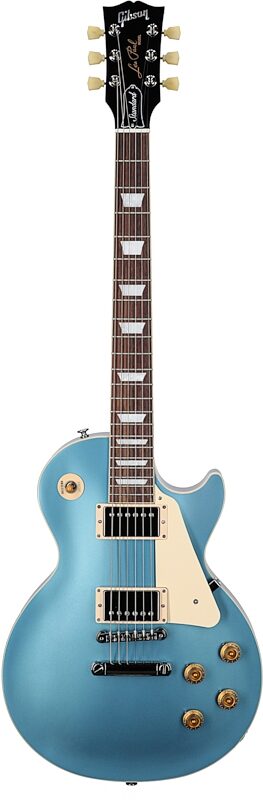 Gibson Les Paul Standard '50s Custom Color Electric Guitar, Plain Top (with Case), Pelham Blue, Full Straight Front