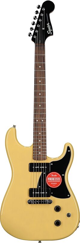 Squier Paranormal Strat-O-Sonic Electric Guitar, Vintage Blonde, Full Straight Front