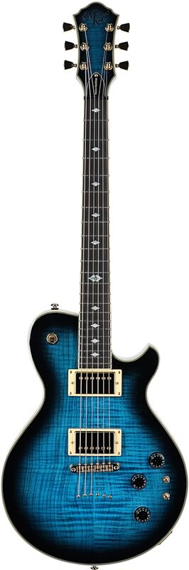 Michael Kelly Limited Modshop Narrow Body Design Patriot Electric Guitar, Blue Burst, Full Straight Front