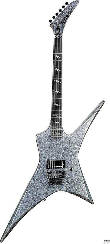 Kramer Lzzy Hale Voyager Electric Guitar (with Case), Black Diamond Holograph Sparkle, Full Straight Front