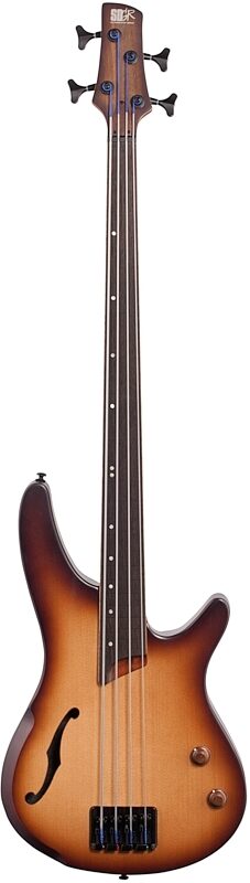 Ibanez SRH500F Bass Workshop Fretless Electric Bass, Natural Brown Burst, Full Straight Front