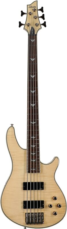 Schecter Omen Extreme-5 5-String Electric Bass, Gloss Natural, Full Straight Front
