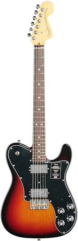 Fender American Pro II Telecaster Deluxe Electric Guitar, Rosewood Fingerboard (with Case), 3-Color Sunburst, Full Straight Front