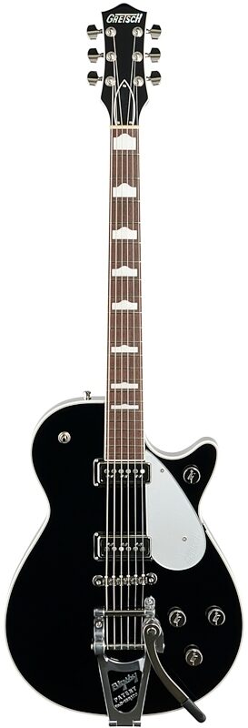 Gretsch G6128T Players Edition Jet DS Bigsby Electric Guitar (with Case), Black, Full Straight Front