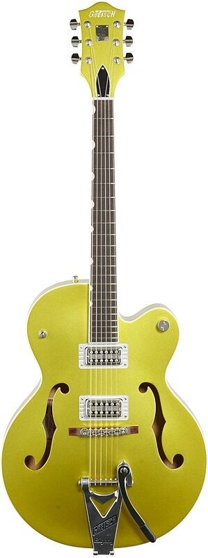 Gretsch G6120T-HR Brian Setzer Signature Hot Rod Hollow Body with Bigsby (with Case), Lime Gold, Full Straight Front