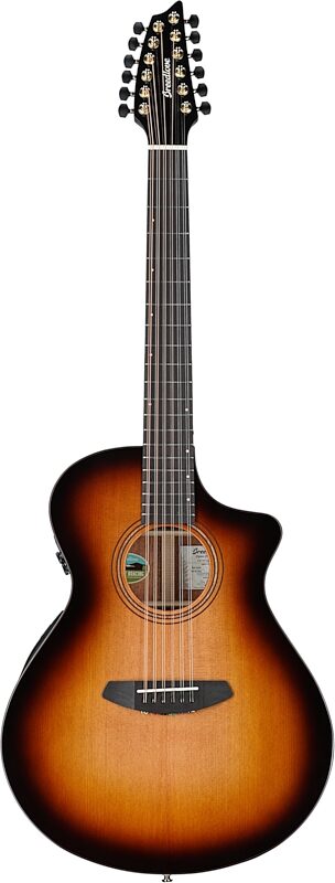 Breedlove Organic Solo Pro Concert CE Acoustic-Electric Guitar, 12-String (with Case), Edgeburst, Full Straight Front