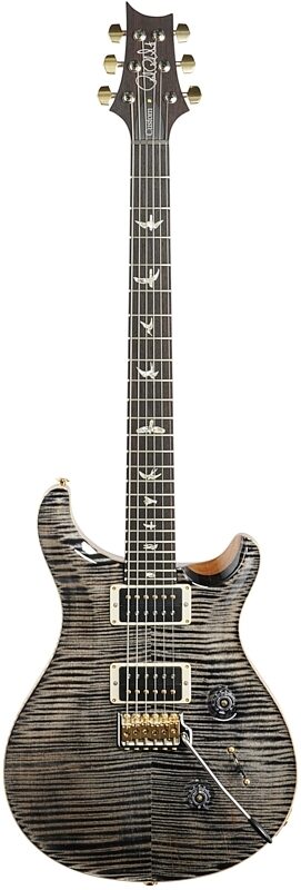 PRS Paul Reed Smith Custom 24 Pattern Thin 10-Top Electric Guitar (with Case), Charcoal Burst, Full Straight Front