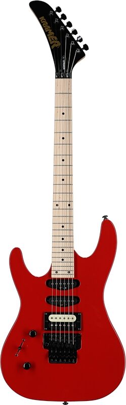 Kramer Striker HSS Electric Guitar, Maple Fingerboard (Left-Handed), Jumper Red, Full Straight Front