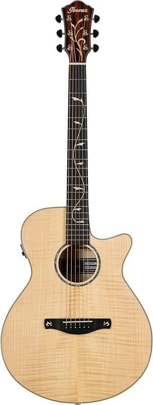 Ibanez AEG750 Acoustic-Electric Guitar, Natural High Gloss, Full Straight Front