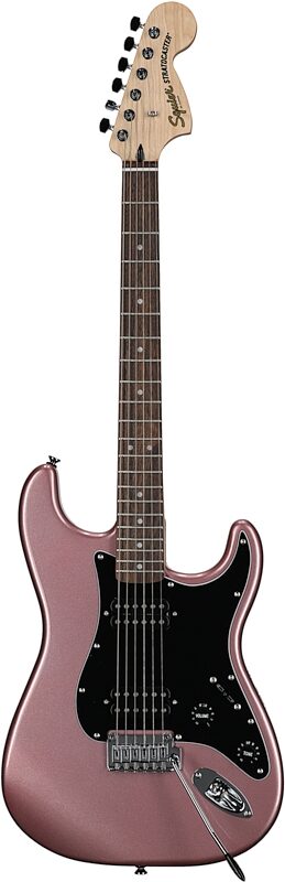 Squier Affinity Stratocaster HH Electric Guitar, Laurel Fingerboard, Burgundy Mist, Full Straight Front