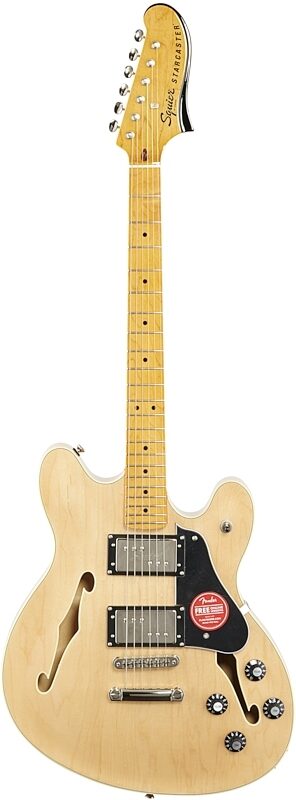 Squier Classic Vibe Starcaster Electric Guitar, with Maple Fingerboard, Natural, USED, Blemished, Full Straight Front