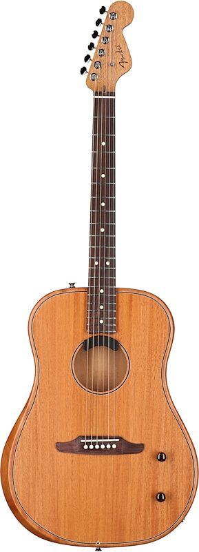 Fender Highway Dreadnought Acoustic-Electric Guitar (with Gig Bag), All-Mahogany, Full Straight Front