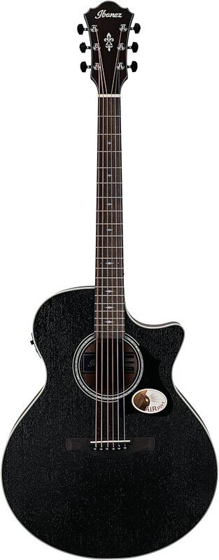 Ibanez AE140 Acoustic-Electric Guitar, Weathered Black Open Pore, Full Straight Front