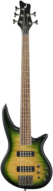 Jackson JS3QV Spectra Electric Bass, 5-String (with Laurel Fingerboard), Alien Burst, Full Straight Front