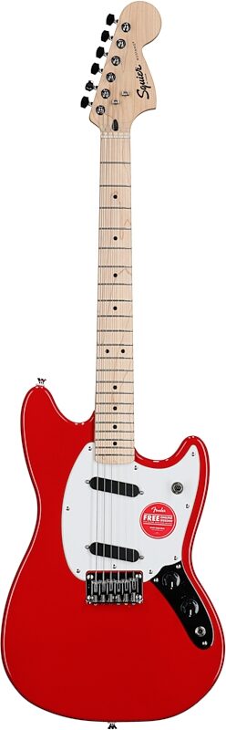 Squier Sonic Mustang Maple Neck Electric Guitar, Torino Red, Full Straight Front