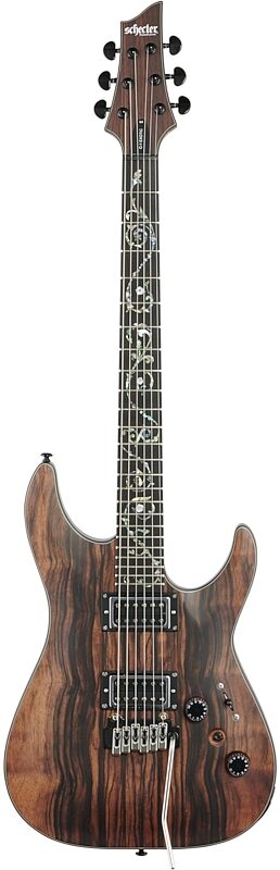 Schecter C-1 Exotic Tremolo Electric Guitar, Ebony, Full Straight Front