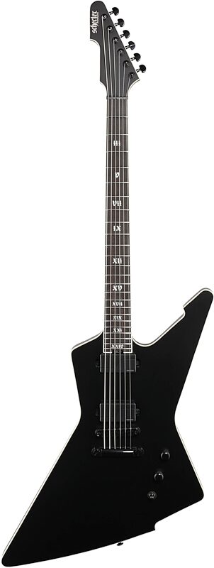Schecter E1 SLS Elite Electric Guitar, Evil Twin, Full Straight Front