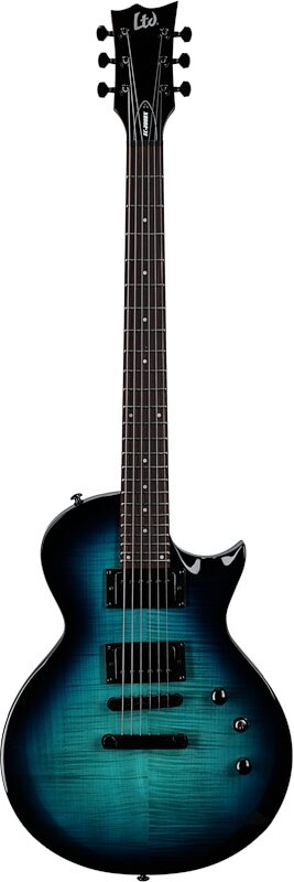 ESP LTD EC-200DX FM Electric Guitar, Blue Burst, Full Straight Front