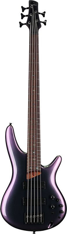 Ibanez SR505E Electric Bass, 5-String, Black Aurora Burst, Full Straight Front