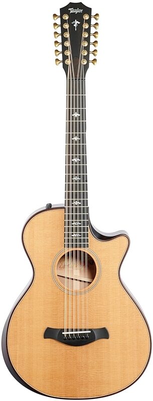 Taylor Builder's Edition 652ce Grand Cutaway Acoustic-Electric Guitar, 12-String (with Case), Natural, Full Straight Front