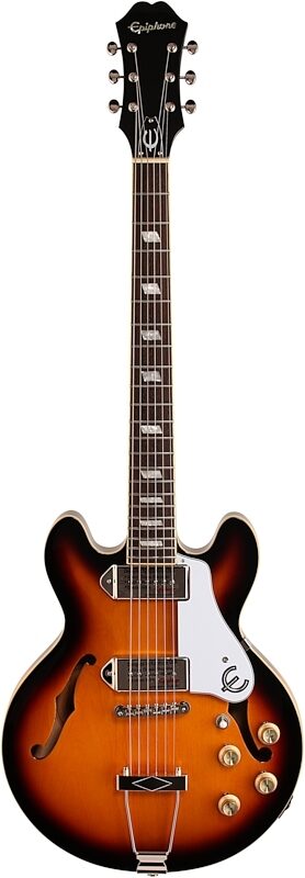 Epiphone Casino Coupe Electric Guitar, Vintage Sunburst, Full Straight Front