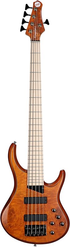 MTD Kingston Z5MP Electric Bass, 5-String (with Maple Fingerboard), Satin Amber, Full Straight Front