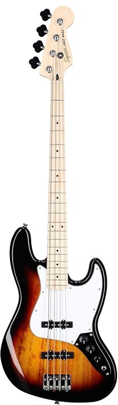 Squier Affinity Jazz Electric Bass, Maple Fingerboard, 3-Color Sunburst, Full Straight Front