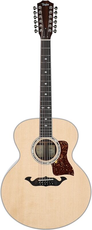 Taylor 855e Jumbo Acoustic-Electric Guitar, 12-String (with Case), New, Full Straight Front