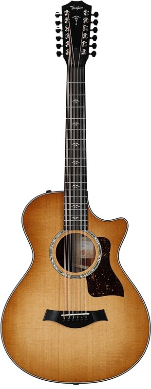 Taylor 552ce 12-Fret Urban Ironbark Grand Concert Acoustic-Electric Guitar (with Case), Shaded Edge Burst, Full Straight Front