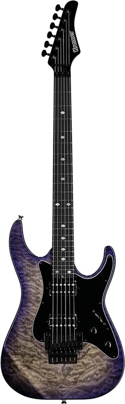 Kramer Volante Quilt HHFR Electric Guitar (with Gig Bag), Ultraviolet Burst, Full Straight Front