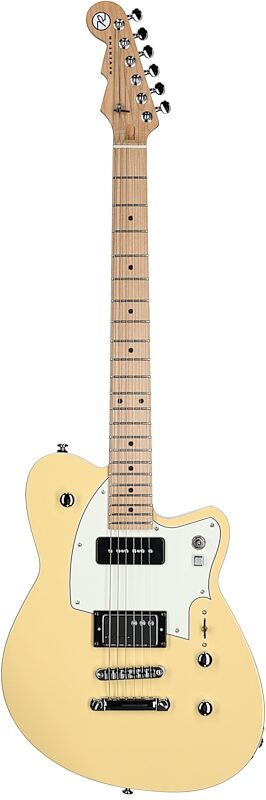 Reverend Chris Freeman Signature Electric Guitar, Powder Yellow, Full Straight Front