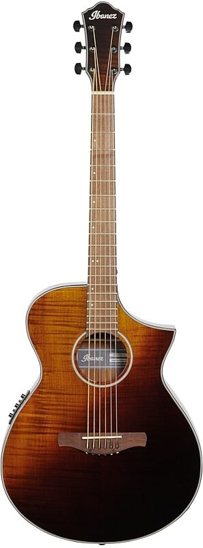 Ibanez AEWC32FM Acoustic-Electric Guitar, Amber Sunset, Full Straight Front