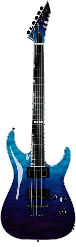 ESP EII Horizon NTII Electric Guitar (with Case), Blue Purple Gradation, Full Straight Front