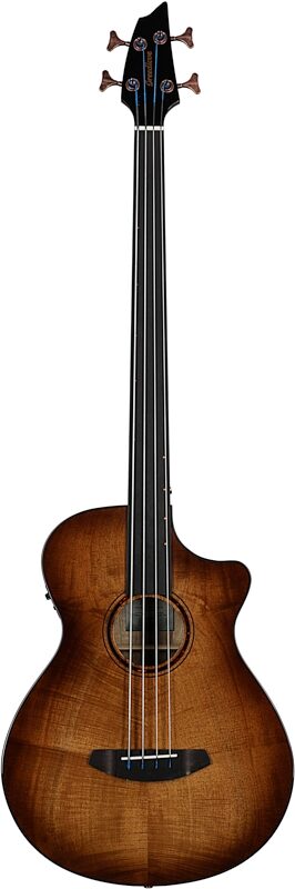 Breedlove ECO Pursuit Exotic S Concerto CE Fretless Bass Guitar, New, Full Straight Front