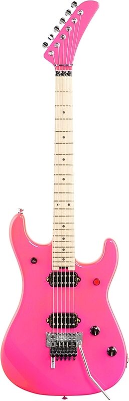 EVH Eddie Van Halen 5150 Series Standard Electric Guitar, Neon Pink, with Maple Fingerboard, Full Straight Front