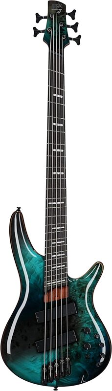 Ibanez SRMS805 Bass Workshop Multi-Scale Electric Bass, 5-String, Tropical Seafloor, Blemished, Full Straight Front