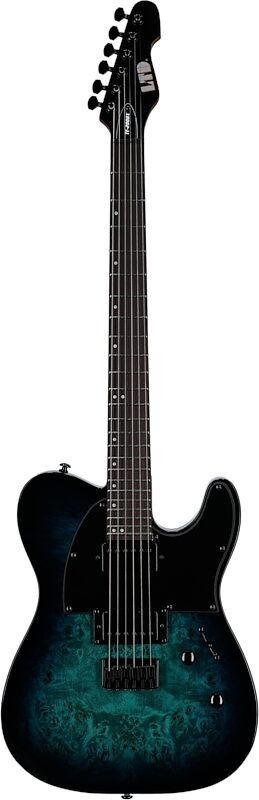 ESP LTD TE-200DX Electric Guitar, Blue Burst, Full Straight Front