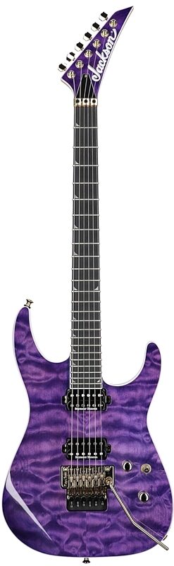 Jackson Pro Soloist SL2Q MAH Electric Guitar, Transparent Purple, Full Straight Front