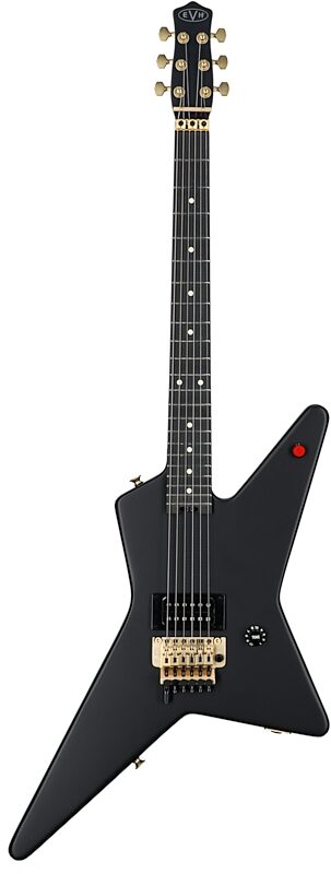 EVH Eddie Van Halen Star Limited Edition Electric Guitar (with Gig Bag), Satin Black, with Gold Hardware, Full Straight Front