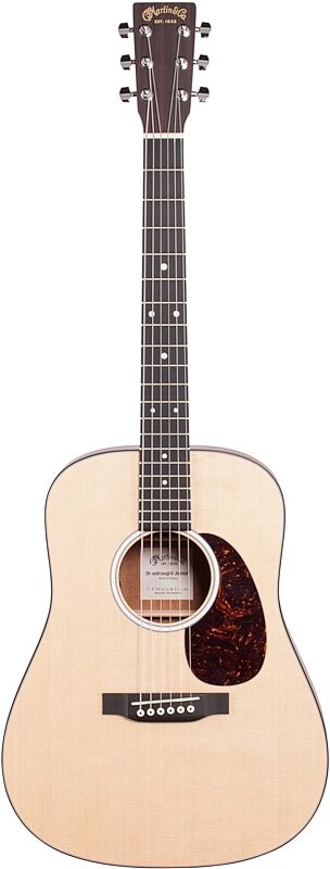 Martin D Jr-10 Acoustic-Electric Guitar (with Gig Bag), Natural, Sitka Spruce, Full Straight Front