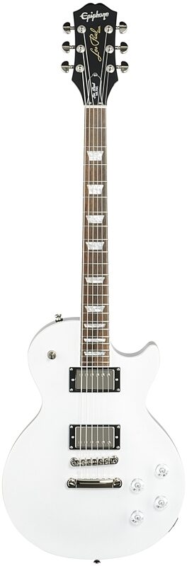 Epiphone Les Paul Muse Electric Guitar, Pearl White Metallic, Full Straight Front