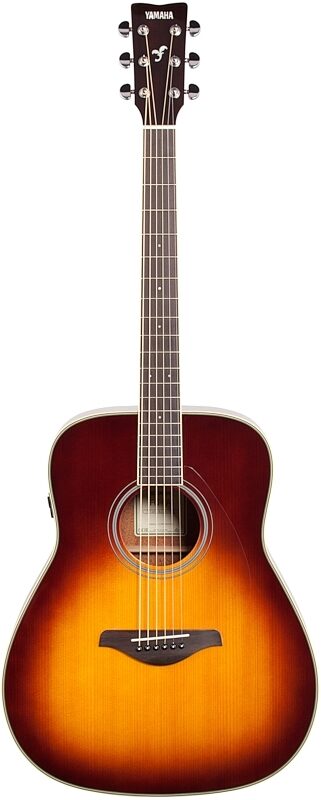 Yamaha FG-TA Dreadnought TransAcoustic Acoustic-Electric Guitar, Brown Sunburst, Customer Return, Blemished, Full Straight Front