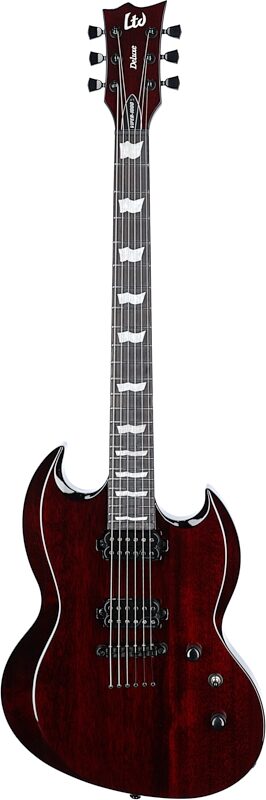 ESP LTD Viper 1000M Electric Guitar, See Thru Black Cherry, Full Straight Front