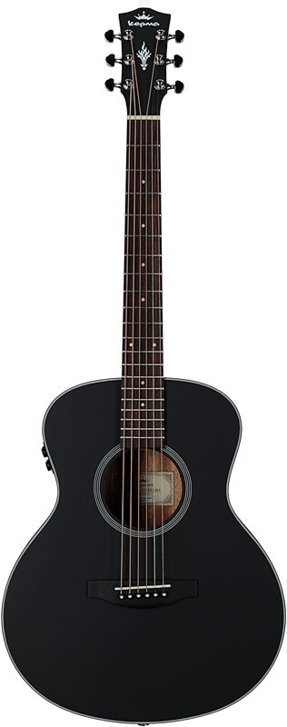 Kepma K3 Series M3-130 Mini Acoustic-Electric Guitar, Black, Full Straight Front