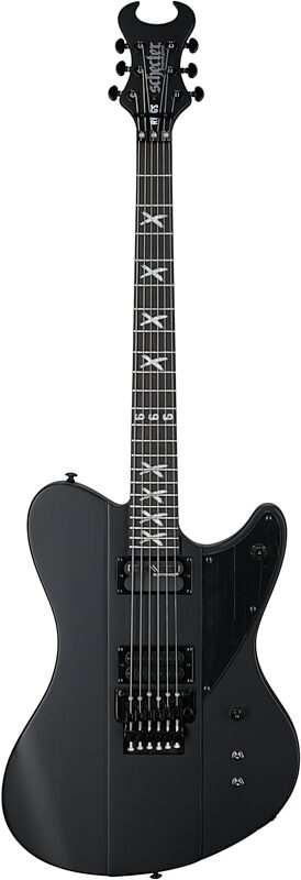 Schecter Riggs Ultra FR-S Electric Guitar, Satin Black, Full Straight Front