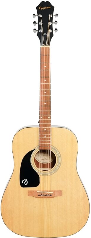 Epiphone DR-100 Songmaker Acoustic Guitar, Left-Handed, Natural, Full Straight Front
