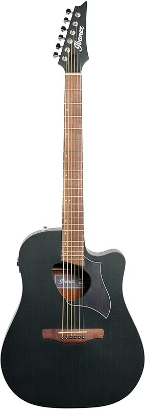 Ibanez Altstar ALT20 Acoustic-Electric Guitar, Weathered Black, Full Straight Front