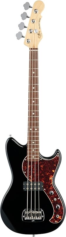 G&L Tribute Fallout Bass Guitar, Brazilian Cherry Fingerboard, Jet Black, Full Straight Front