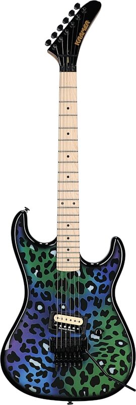Kramer Baretta Custom Graphics Electric Guitar (with EVH D-Tuna and Gig Bag), Feral Cat, Custom Graphics, Full Straight Front