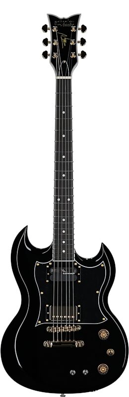 Schecter ZV-H6LLYW66D-S Zacky Vengeance Electric Guitar, Gloss Black, Full Straight Front